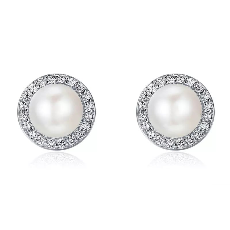 AROS PLATA MUJER PERLA CIRONES PEONIA - 1