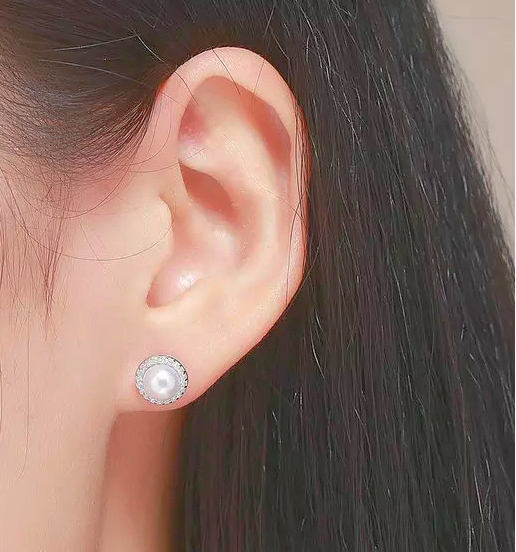 AROS PLATA MUJER PERLA CIRONES PEONIA - 2
