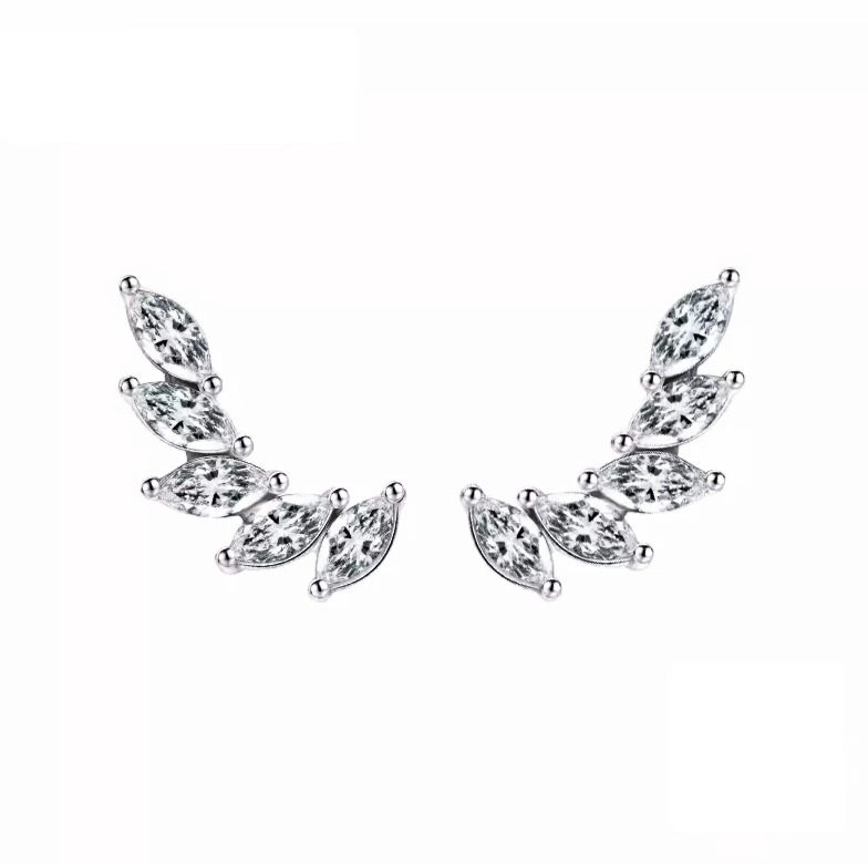 AROS LA GARZA MUJER PLATA WINNY CIRCONES BLANCOS - 1