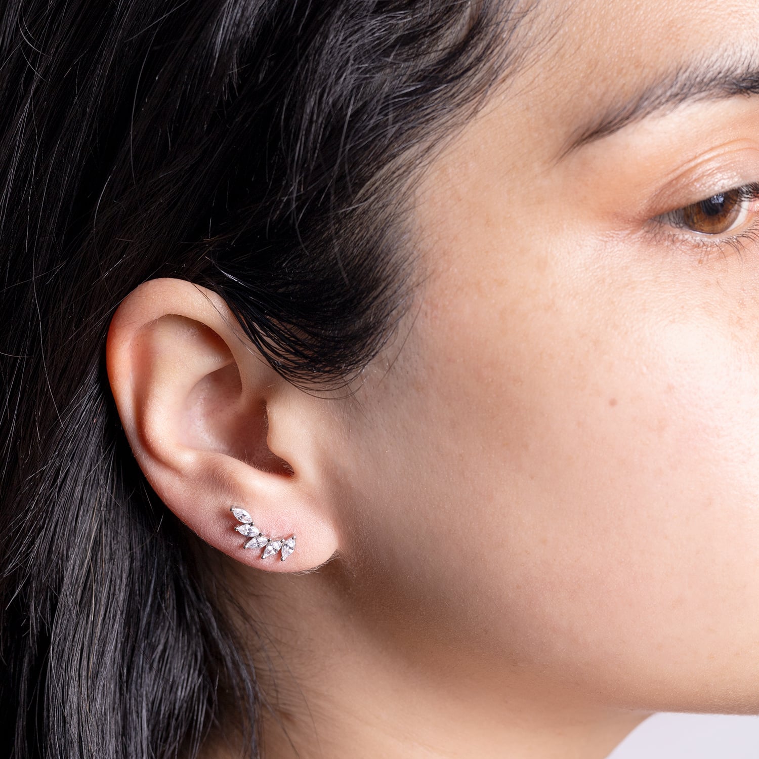 AROS LA GARZA MUJER PLATA WINNY CIRCONES BLANCOS - 2