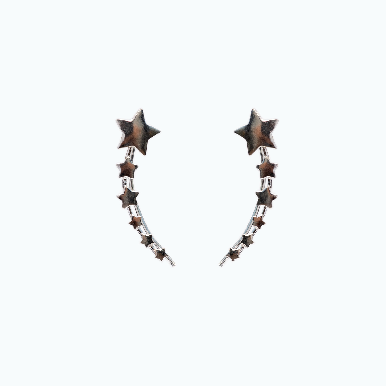 AROS LA GARZA MUJER PLATA TREPADORES ESTRELLA - 1