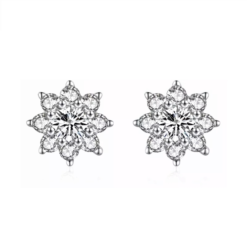 AROS LA GARZA PLATA MUJER FLOR POEM CIRCONES - 1