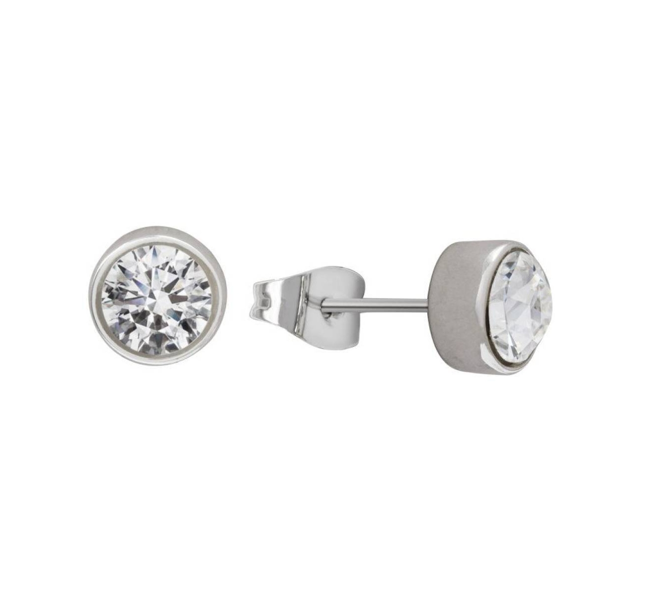 AROS LA GARZA PLATA MUJER PUNTO DE LUZ CIRCON BLANCO - 1