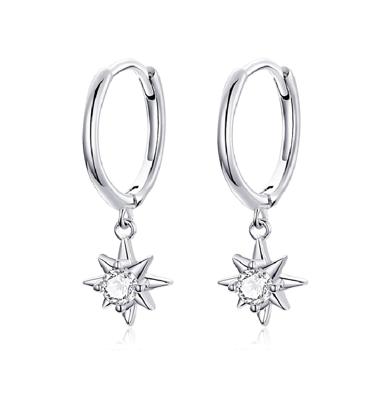AROS LA GARZA PLATA MUJER ARGOLLA ESTRELLA ANDROMEDA - 1