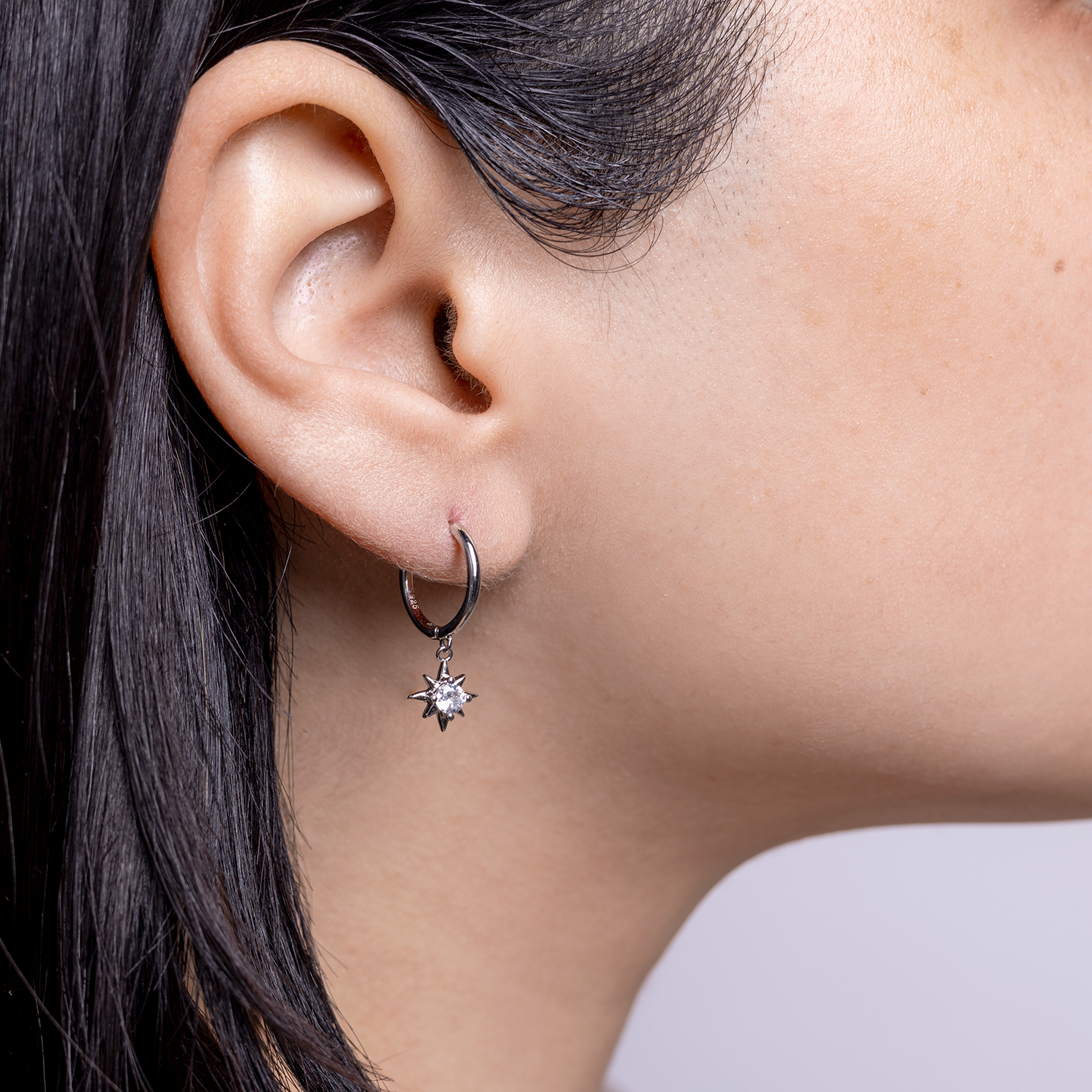 AROS LA GARZA PLATA MUJER ARGOLLA ESTRELLA ANDROMEDA - 2