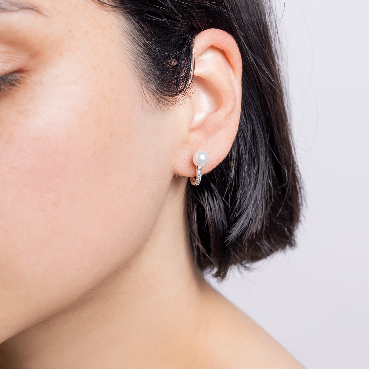 AROS PLATA MUJER PERLA CIRCONES - 2
