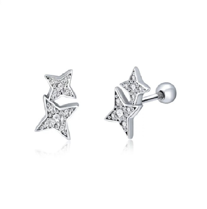 AROS LA GARZA PLATA MUJER ESTRELLA ORION - 1