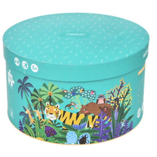 PUZZLE MIDEER MULTICOLOR ANIMALES POR EL MUNDO 150PIEZAS - 1