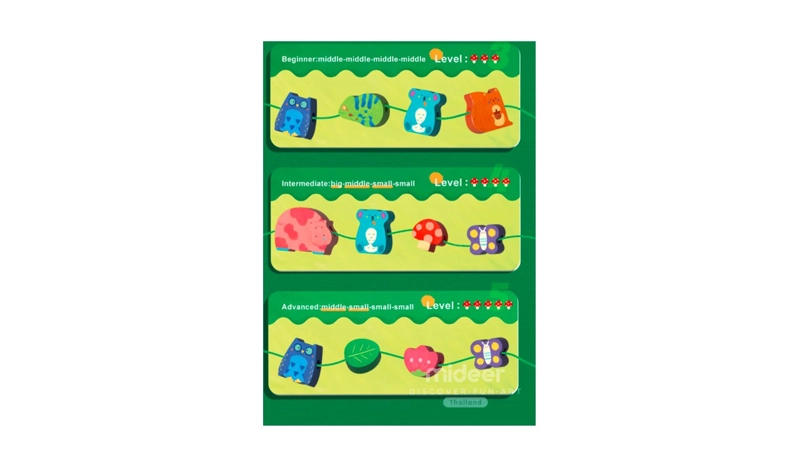 JUEGO ENLACE MIDEER ANIMALES POR EL BOSQUE MULTICOLOR - 4