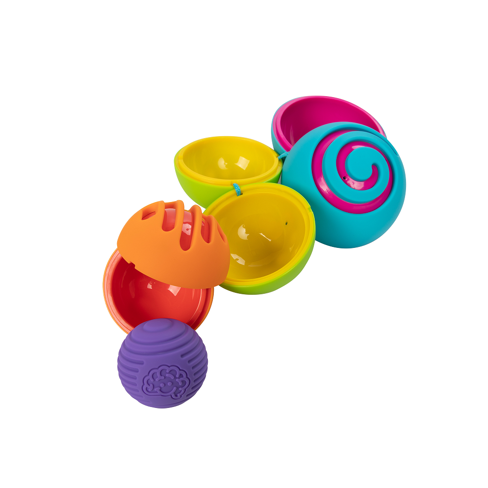 PELOTAS FAT BRAIN TOYS SENSORIALES ANIDABLES OOMBEEBALL MULTICOLOR - 2