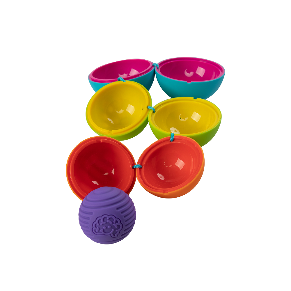 PELOTAS FAT BRAIN TOYS SENSORIALES ANIDABLES OOMBEEBALL MULTICOLOR - 3