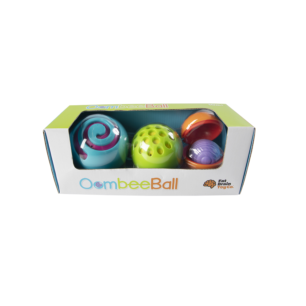 PELOTAS FAT BRAIN TOYS SENSORIALES ANIDABLES OOMBEEBALL MULTICOLOR - 4