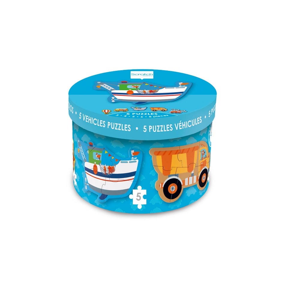 PUZZLE SCRATCH EUROPE MULTICOLOR PROGRESIVO 26 PIEZAS VEHICULOS - 1