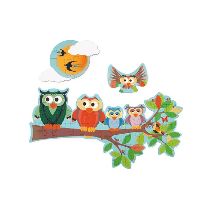 PUZZLE SCRATCH EUROPE MULTICOLOR DOBLE 39 PIEZAS BUHO - 3