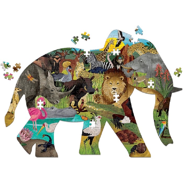 PUZZLE MUDPUPPY MULTICOLOR CON FORMA 300 PIEZAS SAFARI - 2