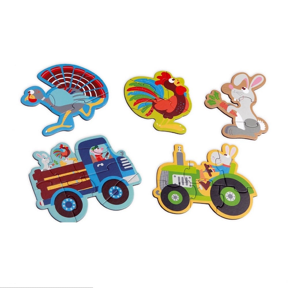PUZZLE SCRATCH EUROPE MULTICOLOR PROGRESIVO 26 PIEZAS GRANJA - 2