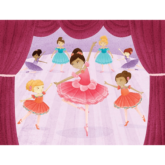 PUZZLE MUDPUPPY MULTICOLOR 12 PIEZAS GRANDES CON ESTUCHE BAILARINA - 1