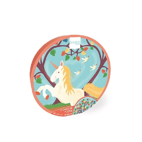 PUZZLE SCRATCH EUROPE MULTICOLOR 30 PIEZAS SILUETA CORAZON - 1