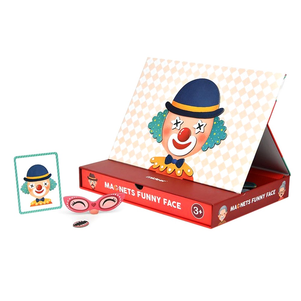 JUEGO MAGNETICO MIDEER MULTICOLOR FUNNY FACE 2 EN 1 - 2