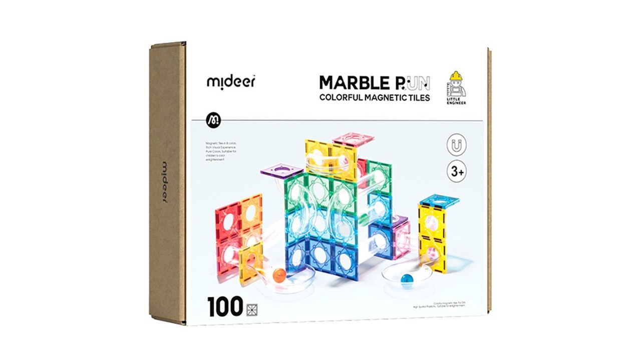 JUEGO DE CONSTRUCCION MAGNETICO MIDEER TOBOGAN 100 PIEZAS - 1