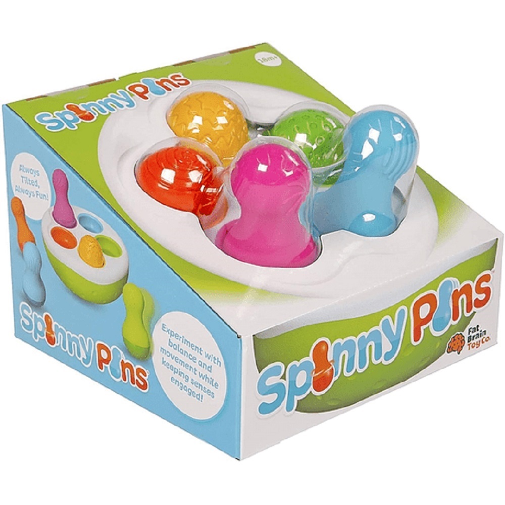 PALITROQUES ENCAJE CON SONIDO Y TEXTURA FATBRAIN TOYS FA248 MULTICOLOR SPINNIPINS - 1
