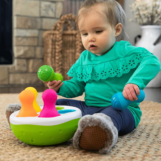 PALITROQUES ENCAJE CON SONIDO Y TEXTURA FATBRAIN TOYS FA248 MULTICOLOR SPINNIPINS - 2