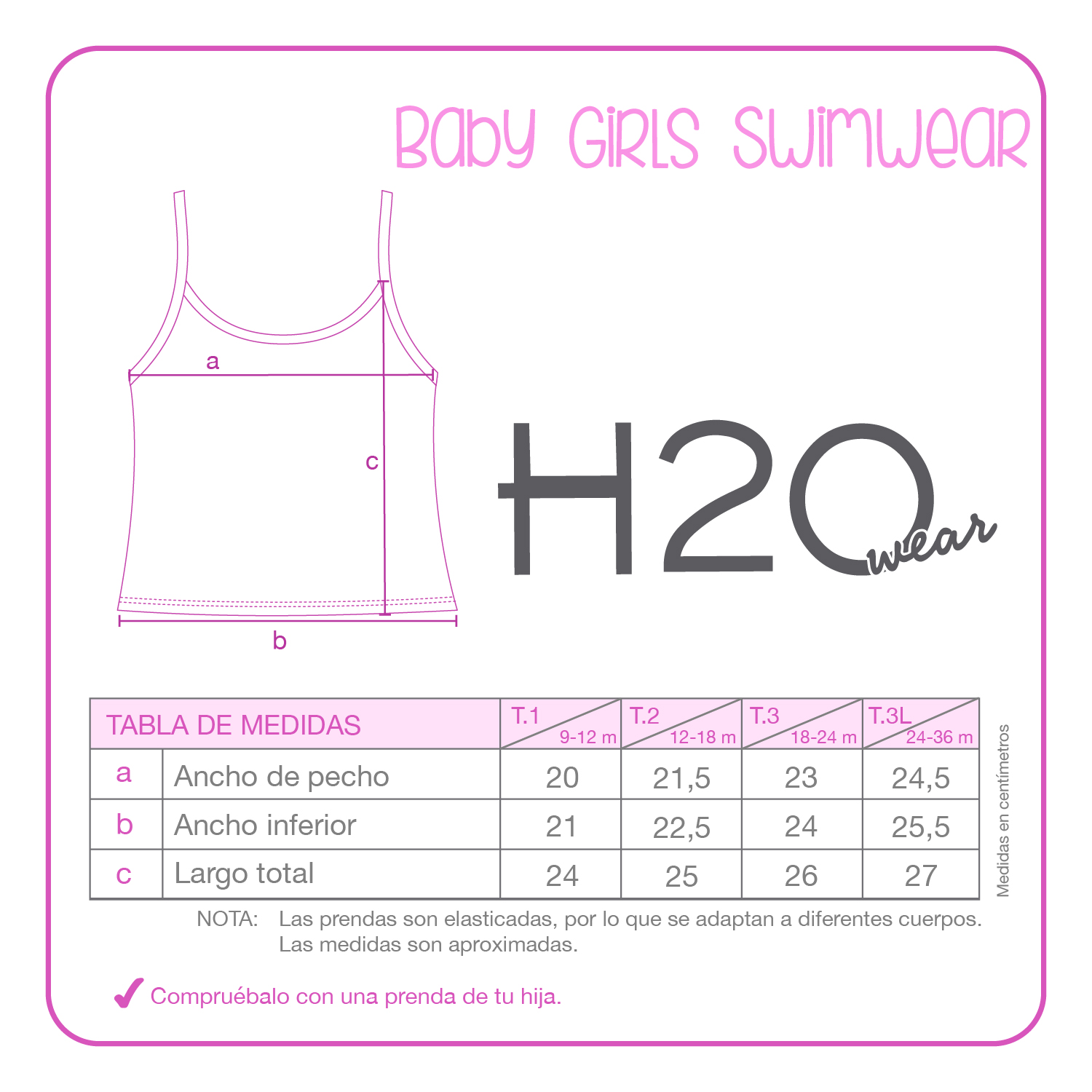 TRAJE DE BAÑO BEBE NIÑA H2O WEAR ROSADO TANKINI UV 30 - 3