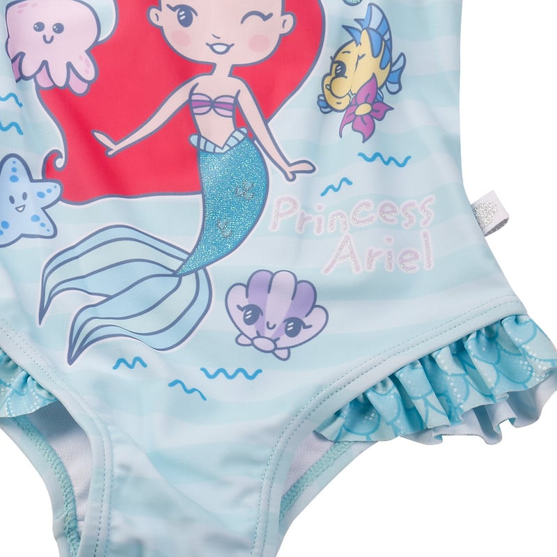 TRAJE DE BAÑO BEBE NIÑA ARIEL TURQUESA ENTERO DISNEY - 3