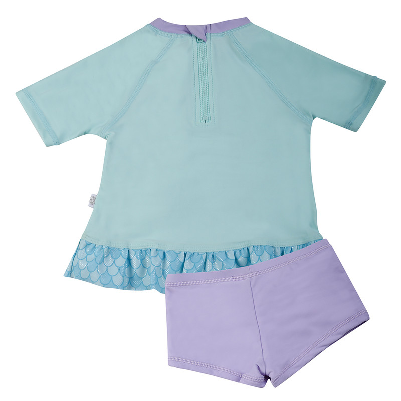 TRAJE DE BAÑO BEBE NIÑA SET UV 50 DISNEY ARIEL TURQUESA - 2