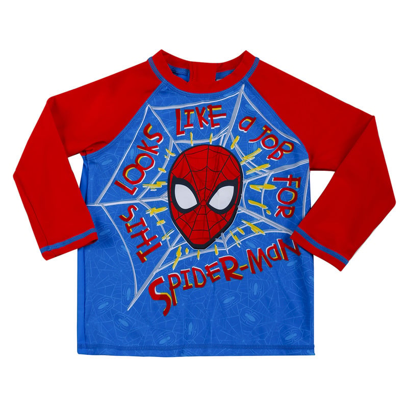POLERA BEBE NIÑO MARVEL TURQUESA UV 50 MANGA LARGA DISNEY SPIDERMAN - 1