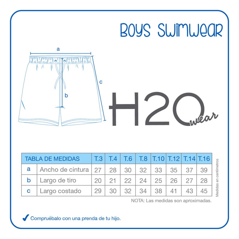 NIÑO SHORT H2O WEAR ESTAMP. TROPICAL - 3