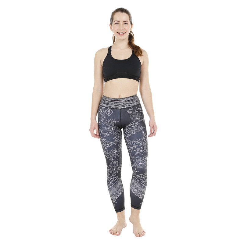 CALZA LEGGING MUJER H2O WEAR NEGRO PIZARRA ESTAMPADO LOCALIZADO - 1