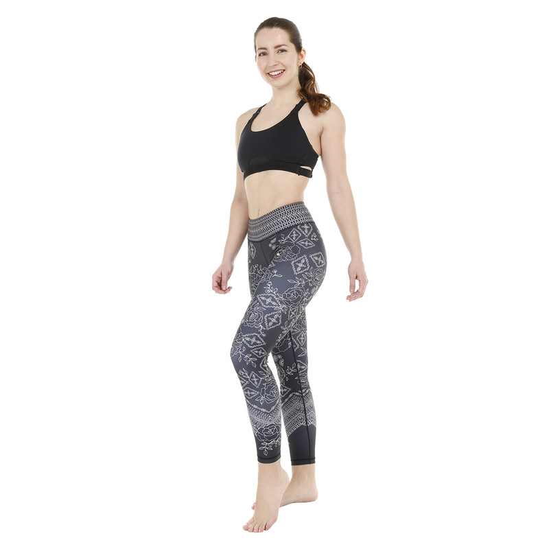 CALZA LEGGING MUJER H2O WEAR NEGRO PIZARRA ESTAMPADO LOCALIZADO - 2