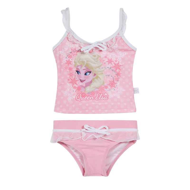 TRAJE DE BAÑO TANKINI PARA NIÑA ROSA - 1