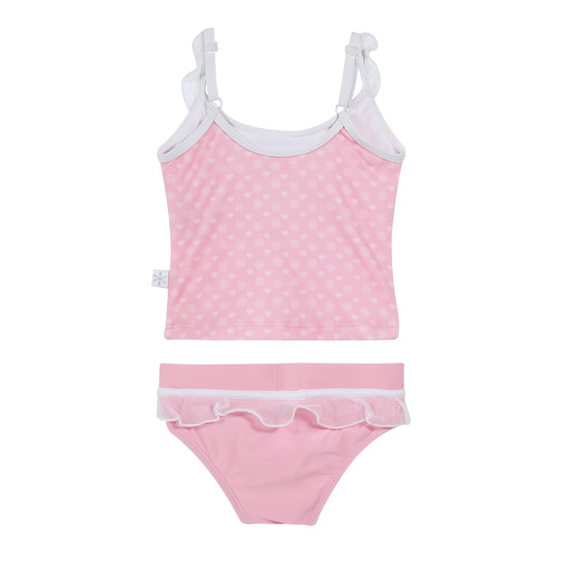 TRAJE DE BAÑO TANKINI PARA NIÑA ROSA - 2