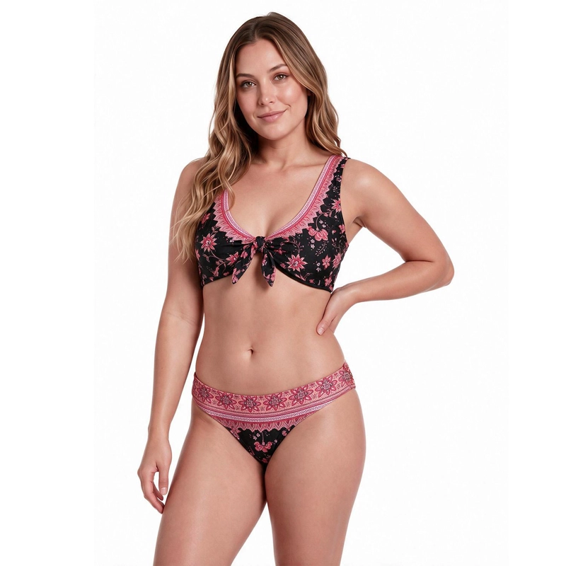 TRAJE DE BAÑO BIKINI HALTER  NEGRO - 4