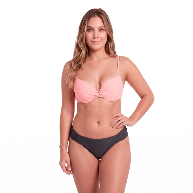 TRAJE DE BAÑO BIKINI COPA PARA MUJER CORAL - 3