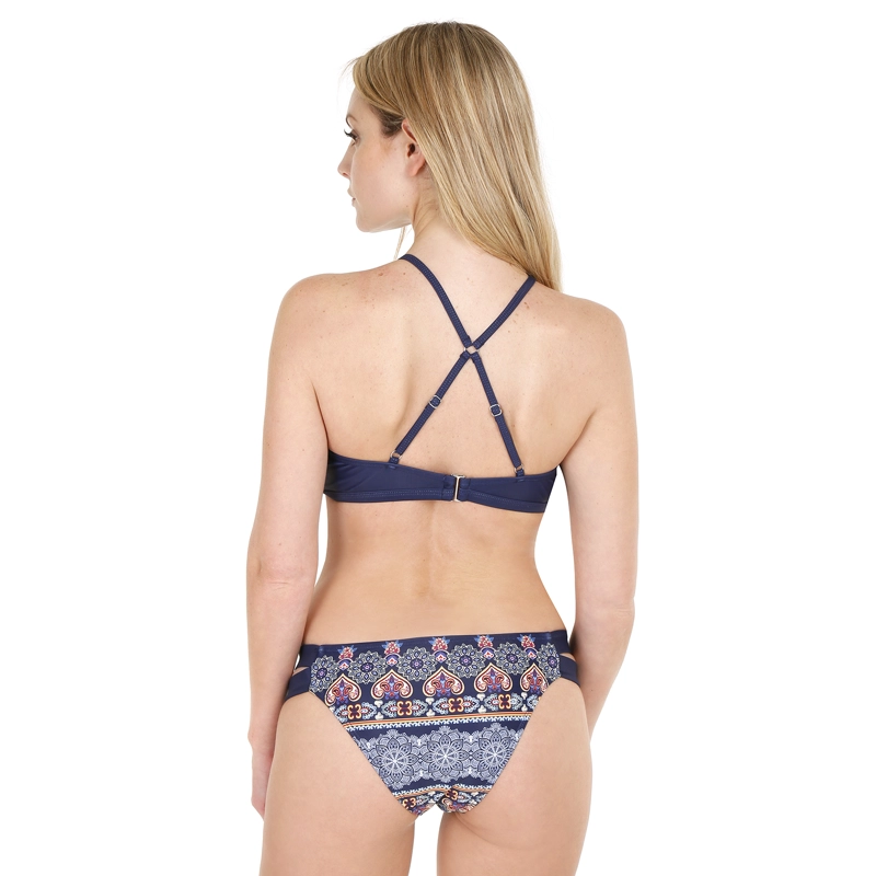 BIKINI HIGH NECK SUBLIMADO AZUL H2O WEAR - 2