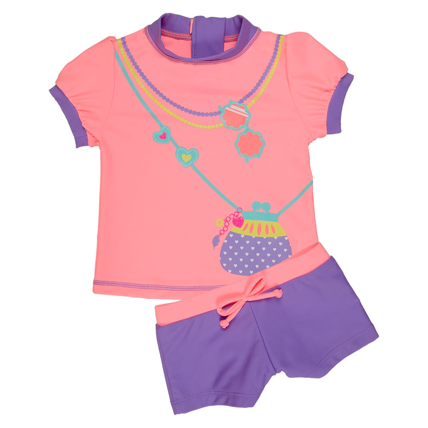 TRAJE DE BAÑO BEBE NIÑA H2O WEAR CORAL SET UV 50 - 1