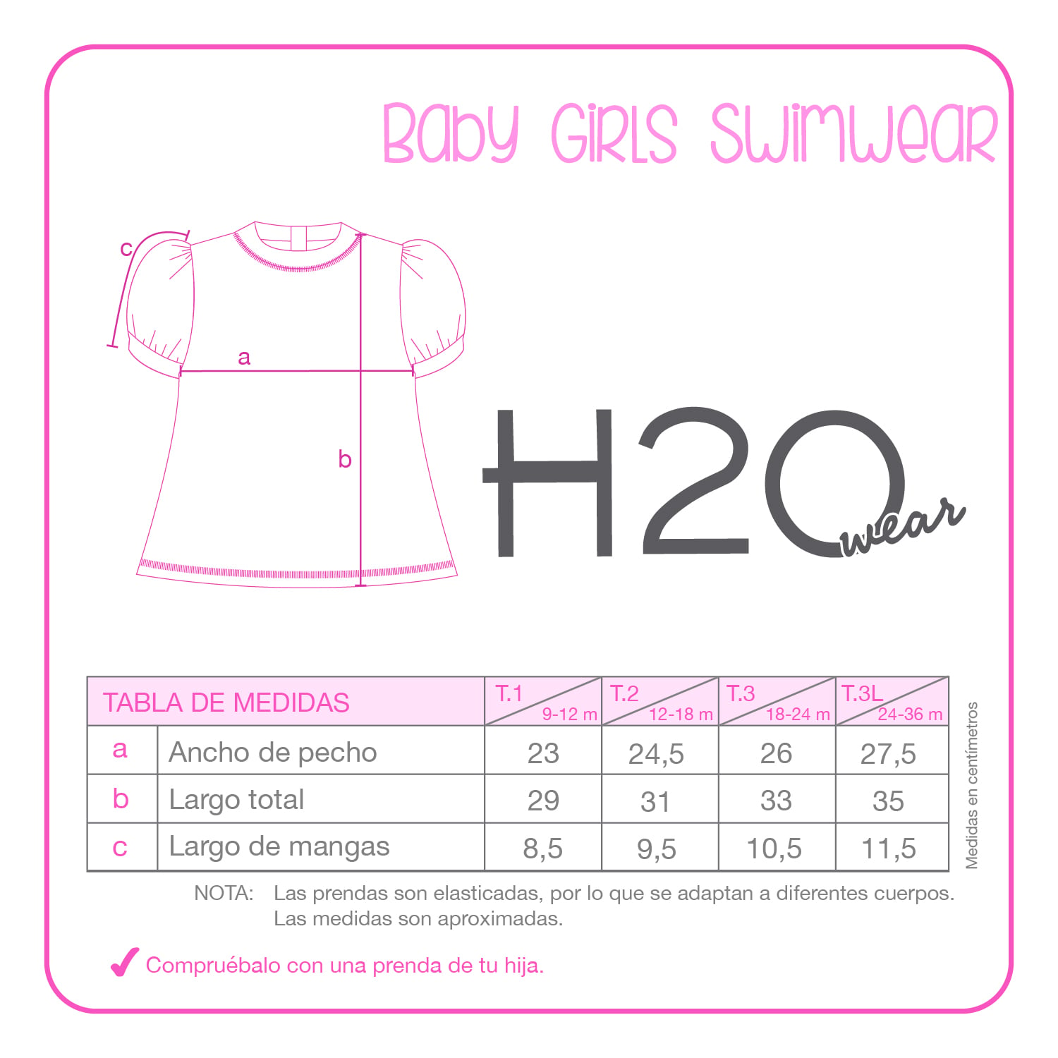 TRAJE DE BAÑO BEBE NIÑA H2O WEAR CORAL SET UV 50 - 3