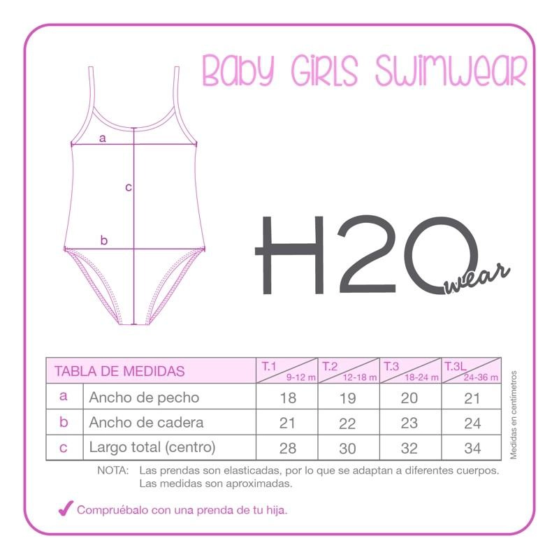 TRAJE DE BAÑO BEBE NIÑA UV 30 H2O WEAR ROSADO - 3