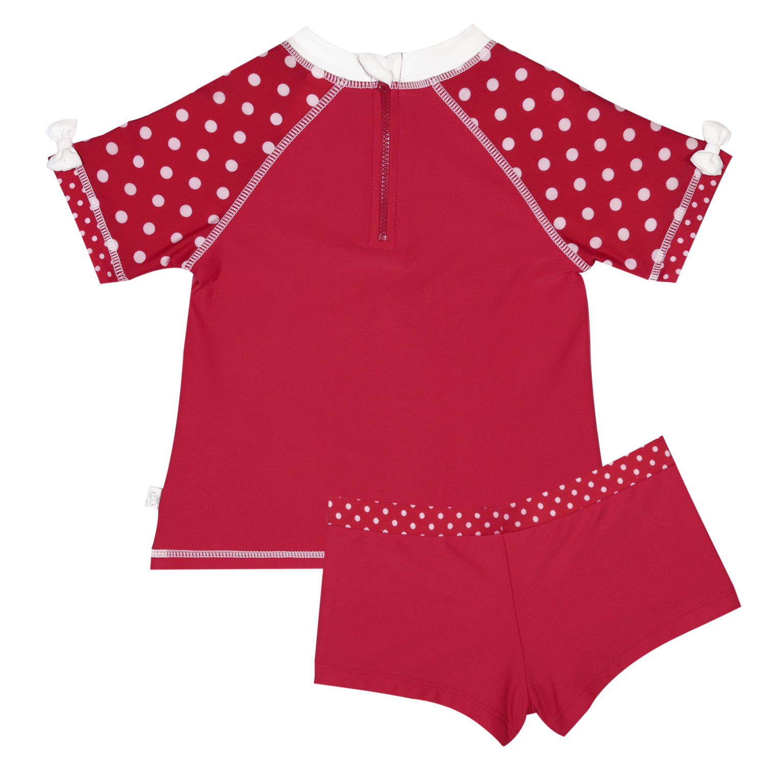 TRAJE DE BAÑO BEBE NIÑA DISNEY ROJO AMARANTO SET UV 30 MINNIE - 2