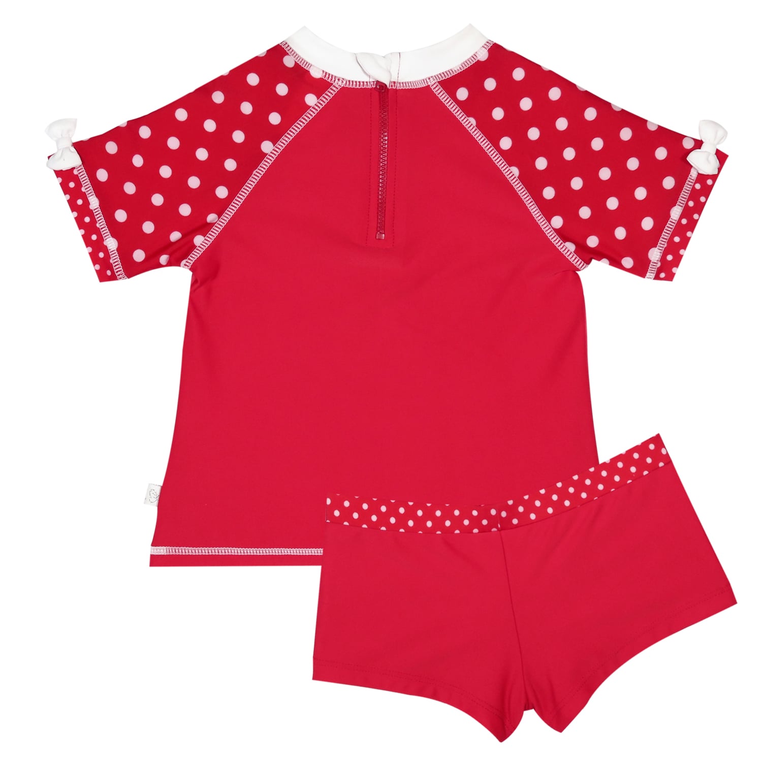 TRAJE DE BAÑO BEBE NIÑA DISNEY ROJO AMARANTO SET UV 30 MINNIE - 2