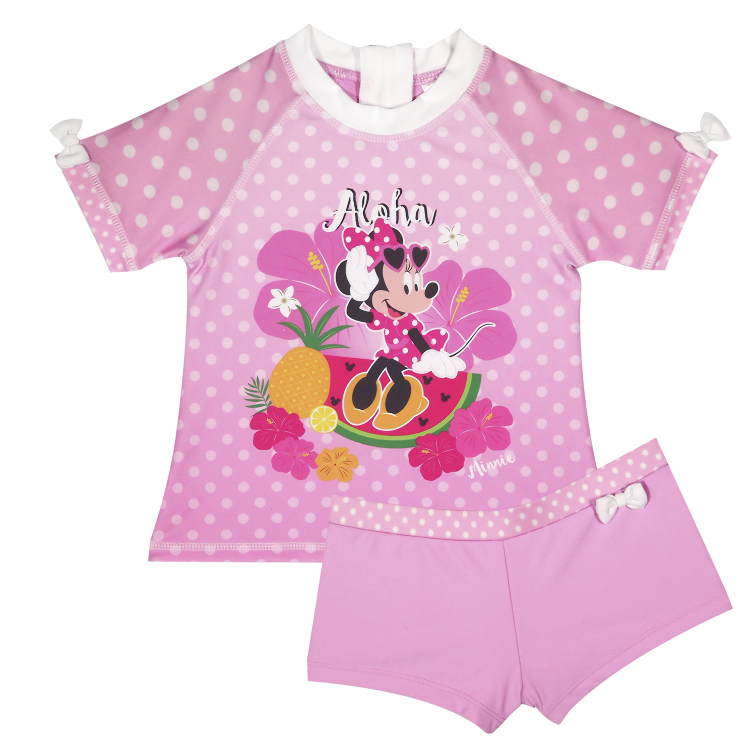 TRAJE DE BAÑO BEBE NIÑA DISNEY ROSA SET UV 30 MINNIE - 1