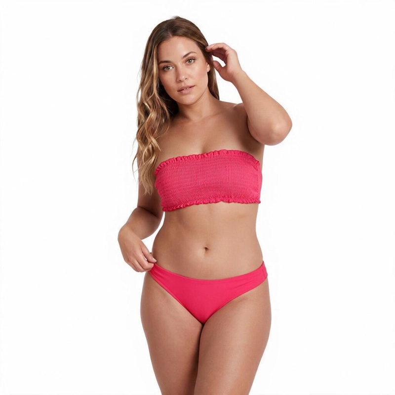 TRAJE DE BAÑO MUJER H2O WEAR BIKINI TOP ELASTICADO ROJO - 4