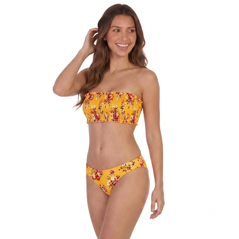 TRAJE DE BAÑO MUJER H2O WEAR BIKINI TOP ELASTICADO OCRE - 1