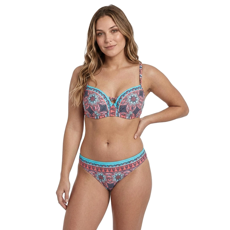 TRAJE DE BAÑO MUJER H2O WEAR BIKINI COPA ESTAMPADO CORAL - 3
