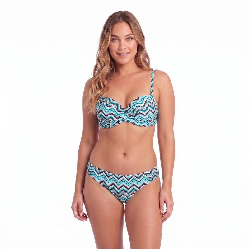 TRAJE DE BAÑO MUJER H2O WEAR BIKINI COPA BANDEAU TURQUESA - 3