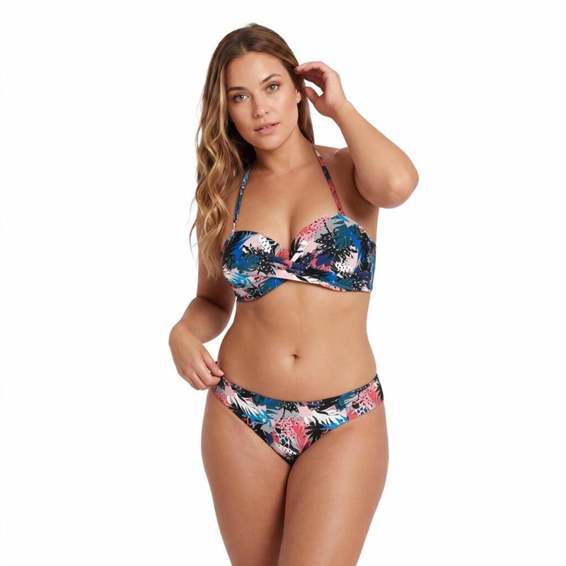TRAJE DE BAÑO MUJER H2O WEAR BIKINI COPA BANDEAU NEGRO PIZARRA - 3