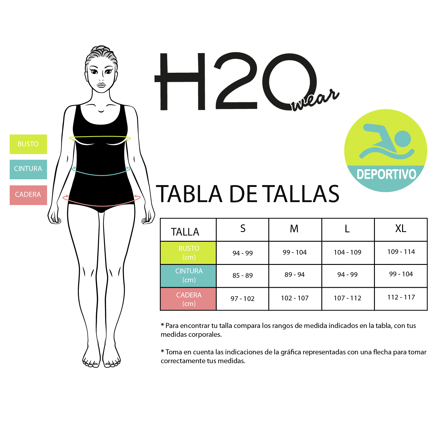 TRAJE DE BAÑO MODELO DEPORTIVO NEGRO H2O WEAR - 3
